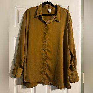 A New Day Long Sleeve Satin Button Down